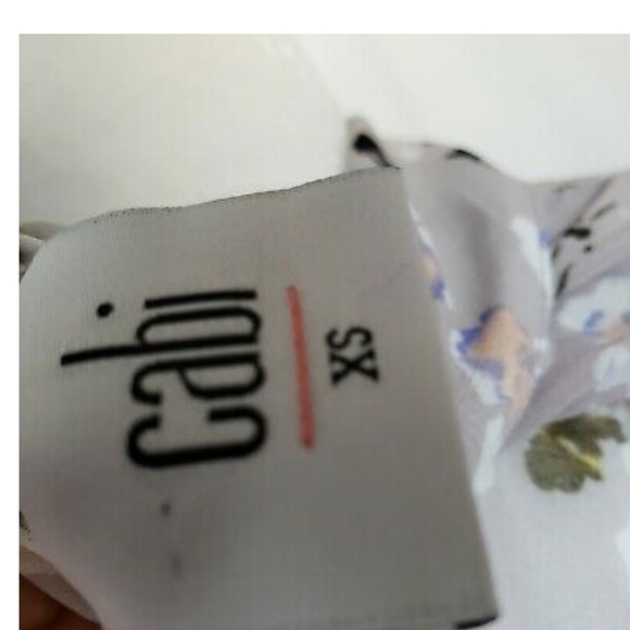 Cabi #5204 Matinee Top Gray Sheer Floral XS - Picture 6 of 6